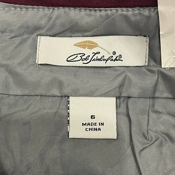 NWT Bob Timberlake Grey & Maroon Plaid Wool Blend Mini Skirt Clueless Vi… - Picture 12 of 12